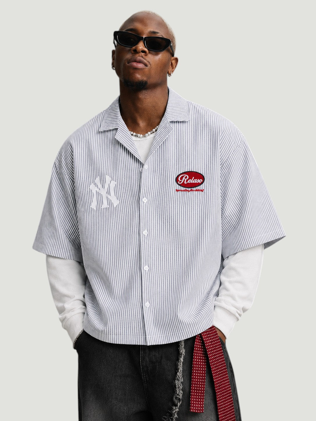 Camicia Maniche Lunghe Vintage New York Yankees
