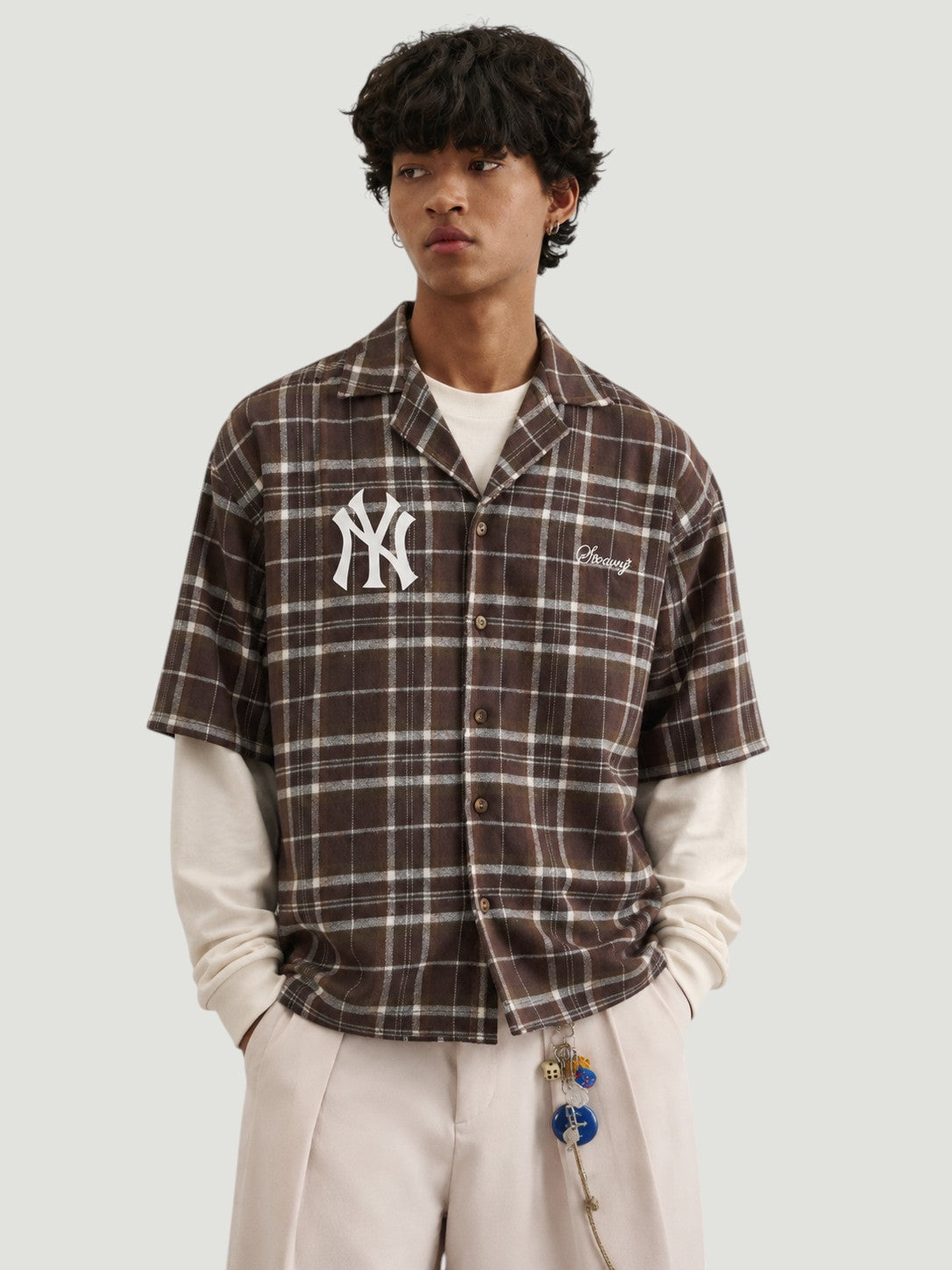 Camicia Maniche Lunghe Vintage New York Yankees