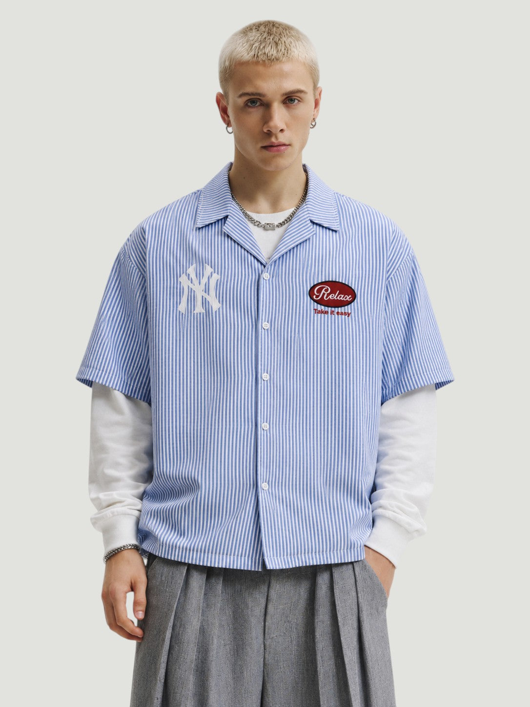 Camicia Maniche Lunghe Vintage New York Yankees