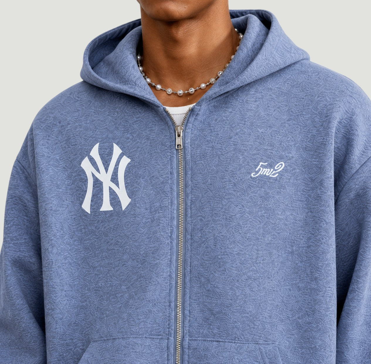 Felpa con Zip Vintage New York Yankees