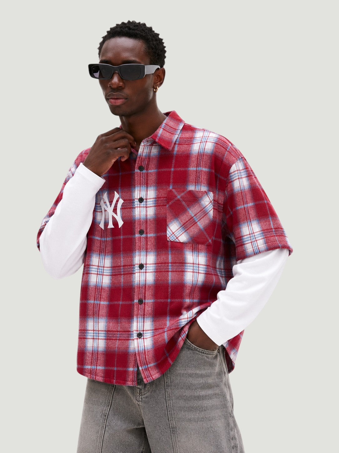 Camicia Maniche Lunghe Vintage New York Yankees