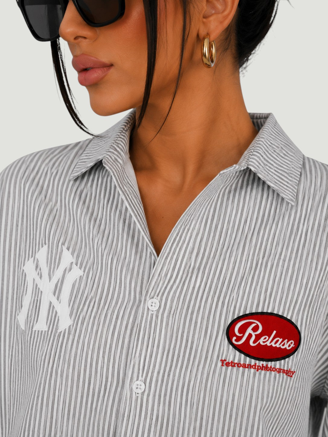 Camicia Maniche Lunghe Vintage New York Yankees