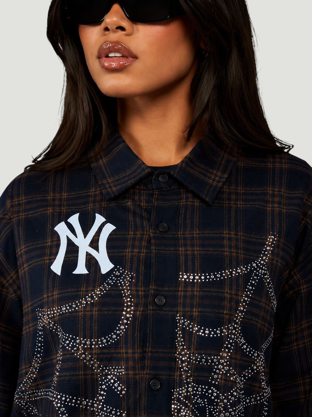 Camicia Maniche Lunghe Vintage New York Yankees