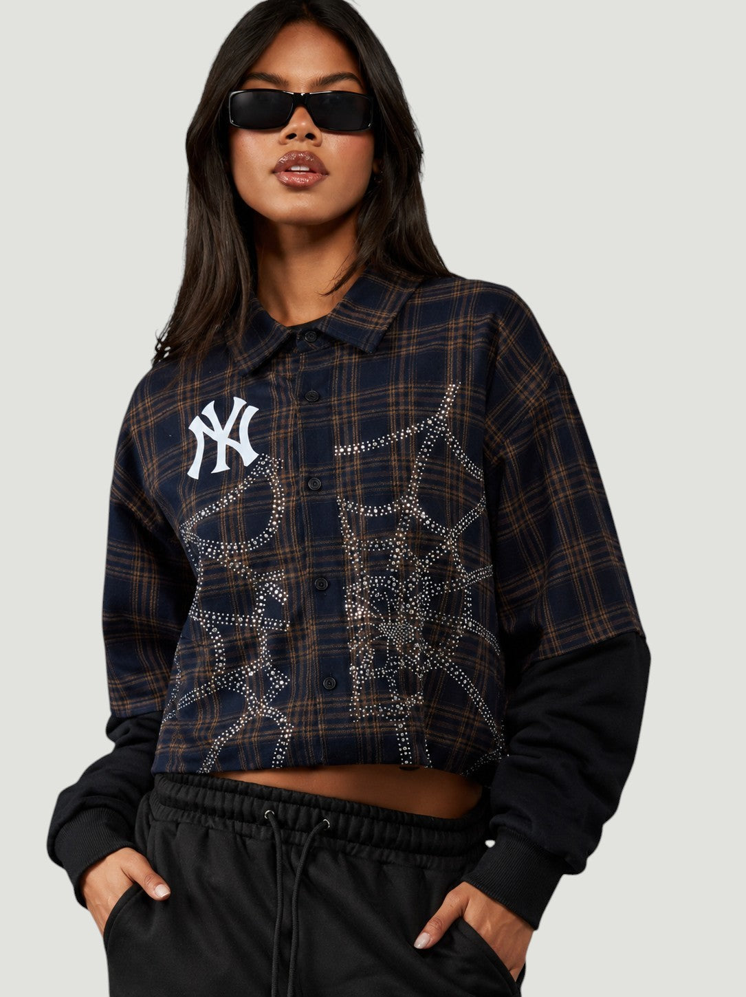Camicia Maniche Lunghe Vintage New York Yankees