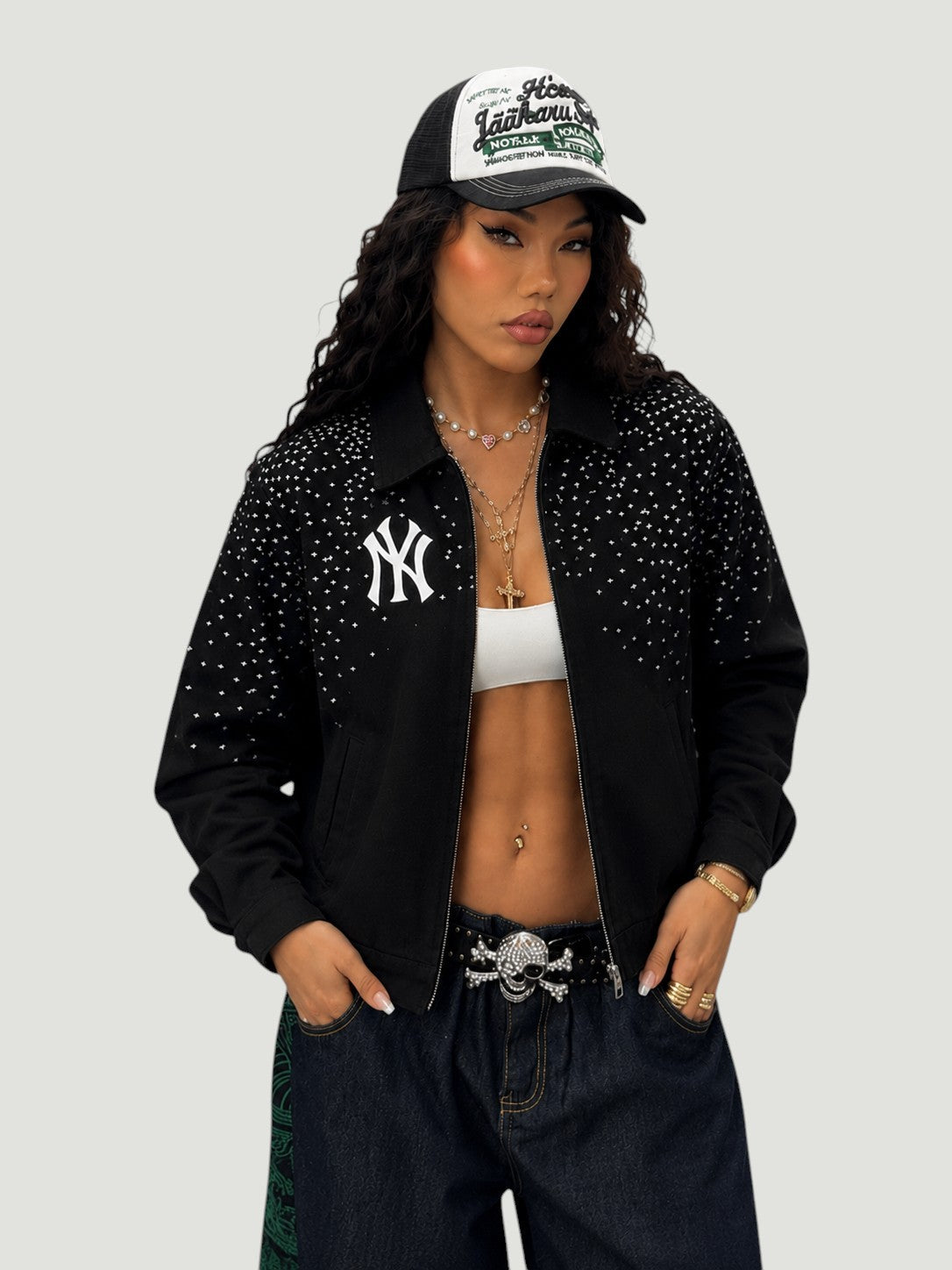 Giacca Zip Vintage New York Yankee