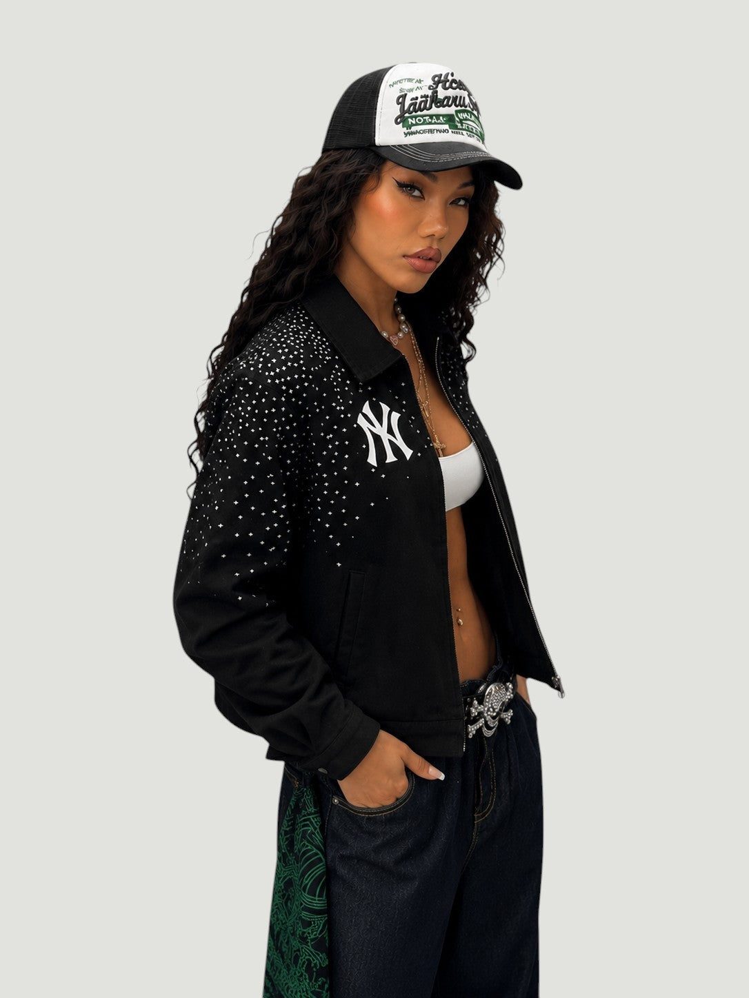 Giacca Zip Vintage New York Yankee