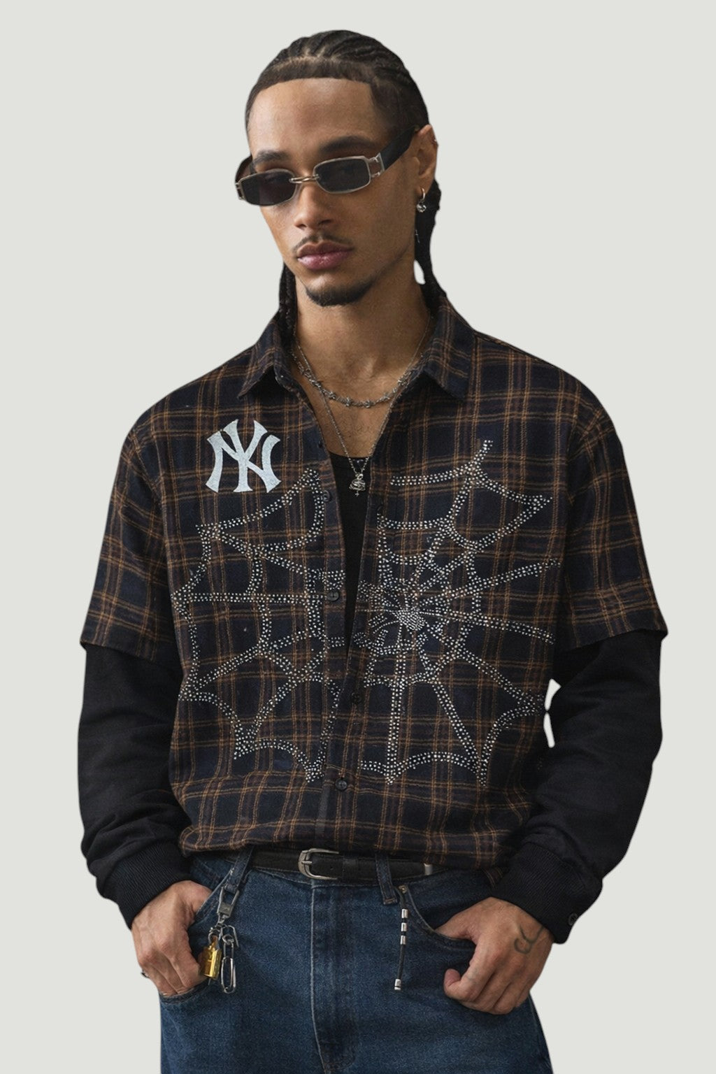 Camicia Maniche Lunghe Vintage New York Yankees