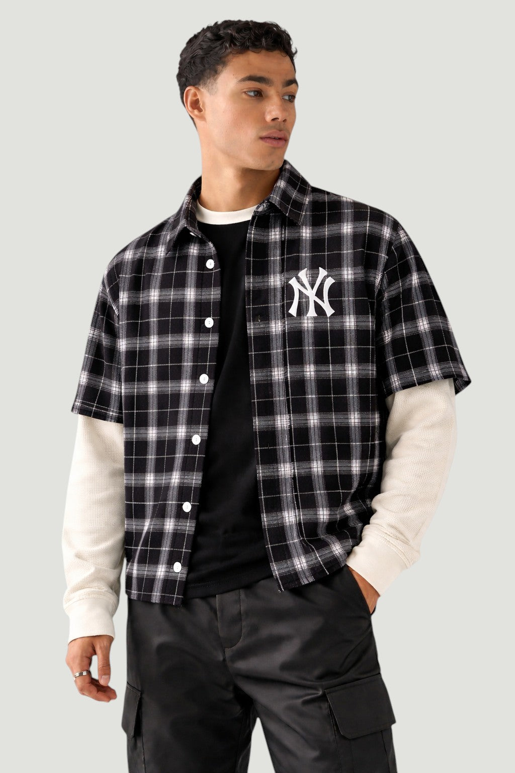Camicia Maniche Lunghe Vintage New York Yankees