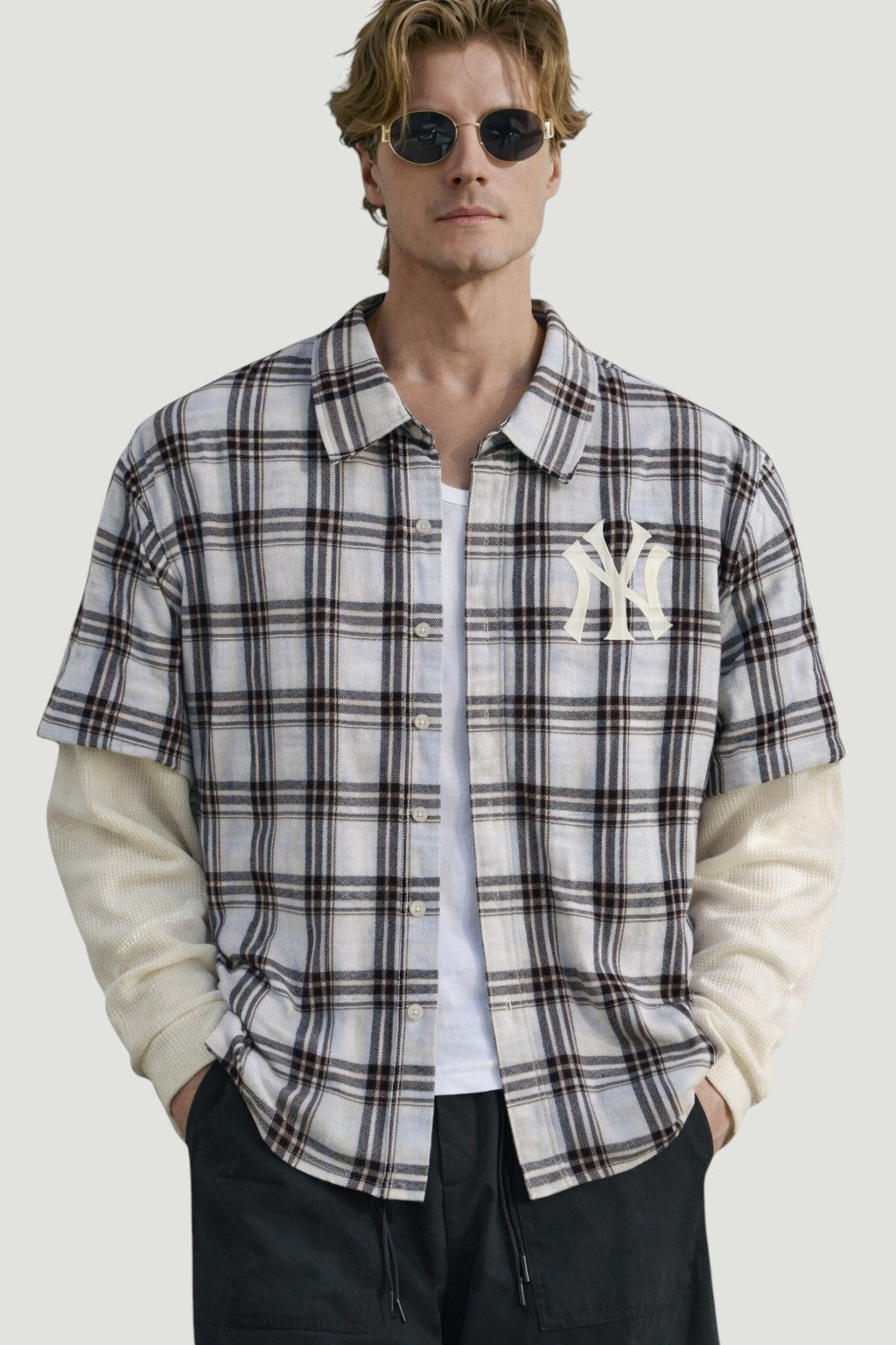 Camicia Maniche Lunghe Vintage New York Yankees
