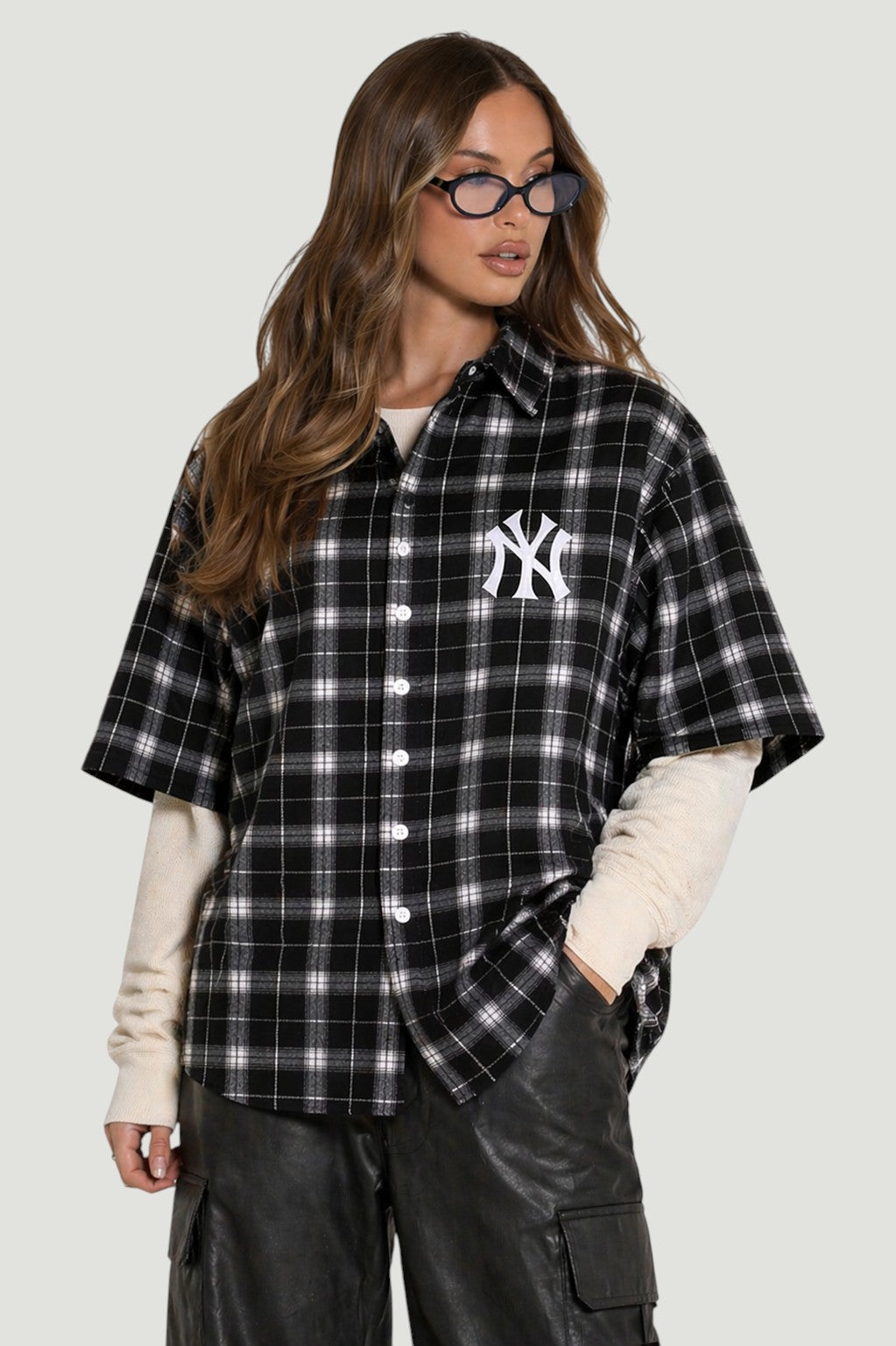 Camicia Maniche Lunghe Vintage New York Yankees