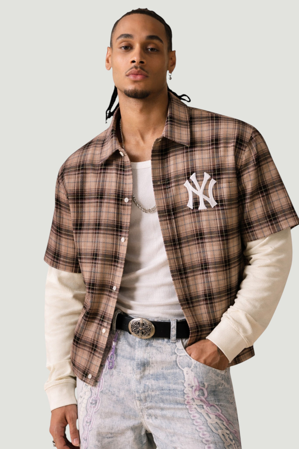 Camicia Maniche Lunghe Vintage New York Yankees