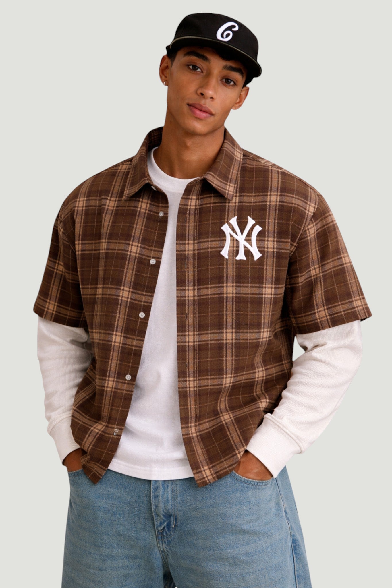 Camicia Maniche Lunghe Vintage New York Yankees